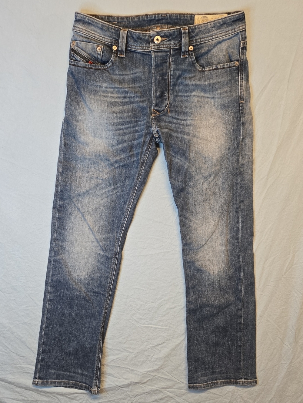 Diesel Larkee Regular Straight Fit  Blue Wash Denim Jeans